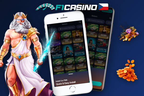 F1 Casino android app – ikona v závodním stylu na domovské obrazovce Android telefonu