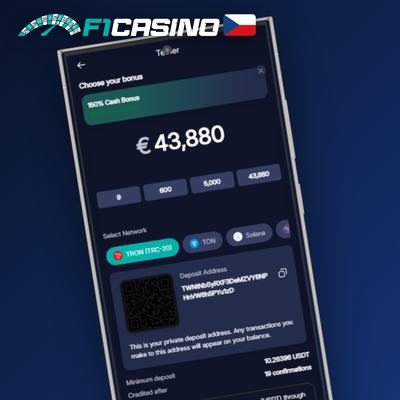 Bankovní převod jako metoda vkladu v F1 Casino pro vyšší částky
