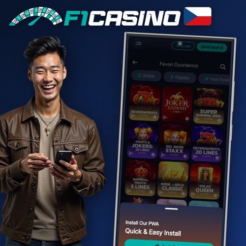 F1 Casino app v mobilním prohlížeči – herní lobby přímo v ruce bez instalace