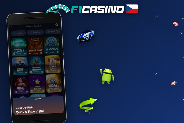 Pokladna F1 Casino s výběrem platební metody a zadaným kódem CZLUCKY500 bez vkladu